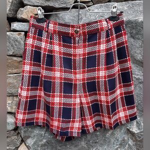 VTG Korea super cute red, blue and green plaid shorts